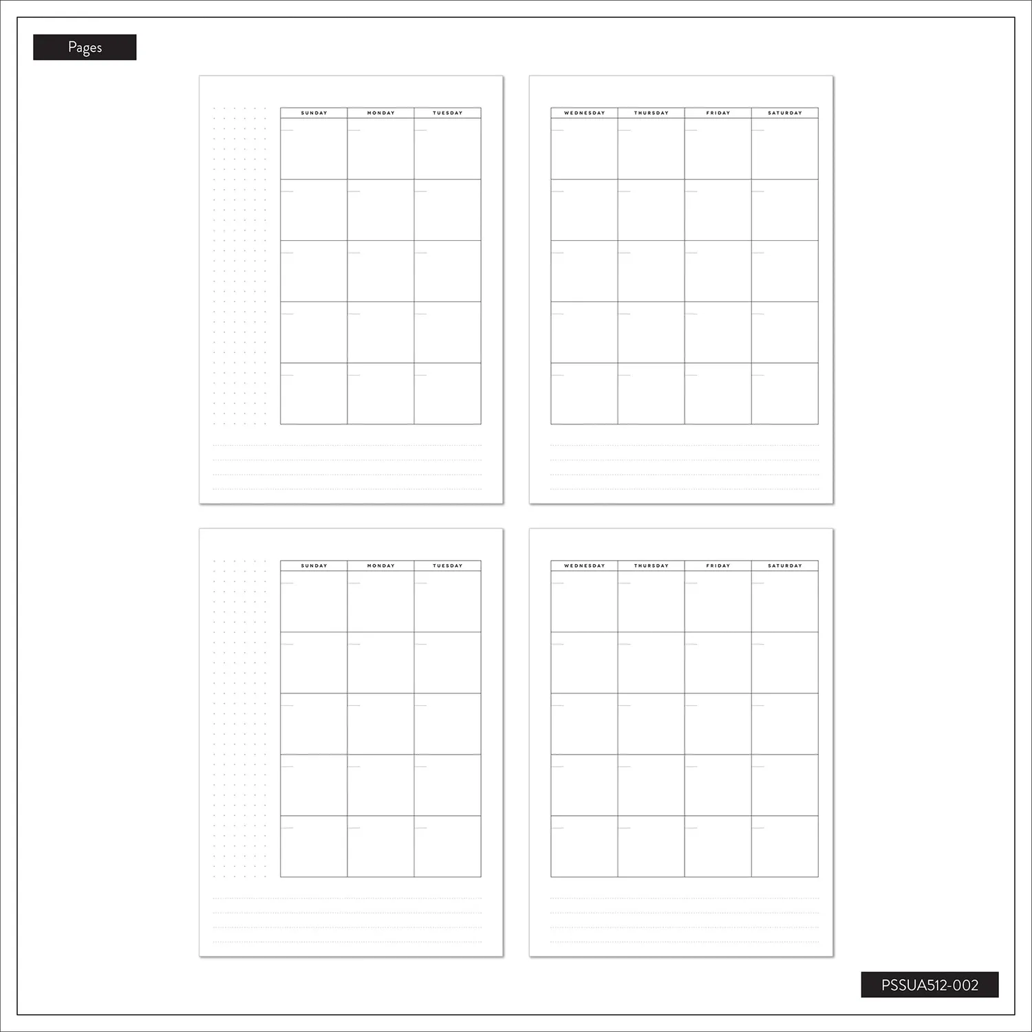 Happy Planner Modern Tones Folio recharge A5 12 mois non datée