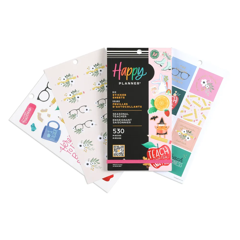 Happy Planner Big Teacher stickers prof 30 pages
