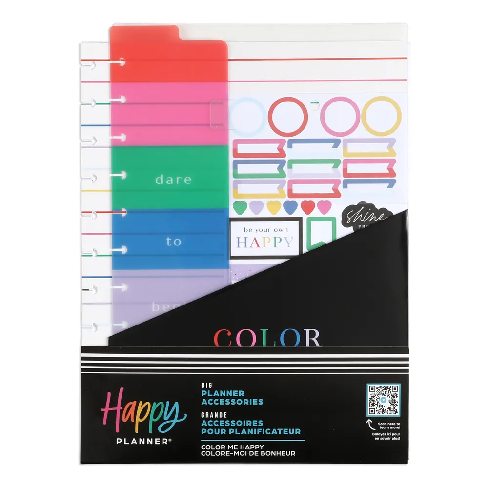 Happy Planner Color Me Happy kit Big 65 accessoires couleur
