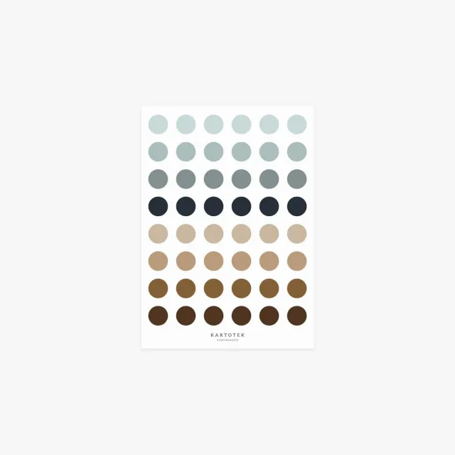 Kartotek Mini Dot Stickers Nature planche pastilles
