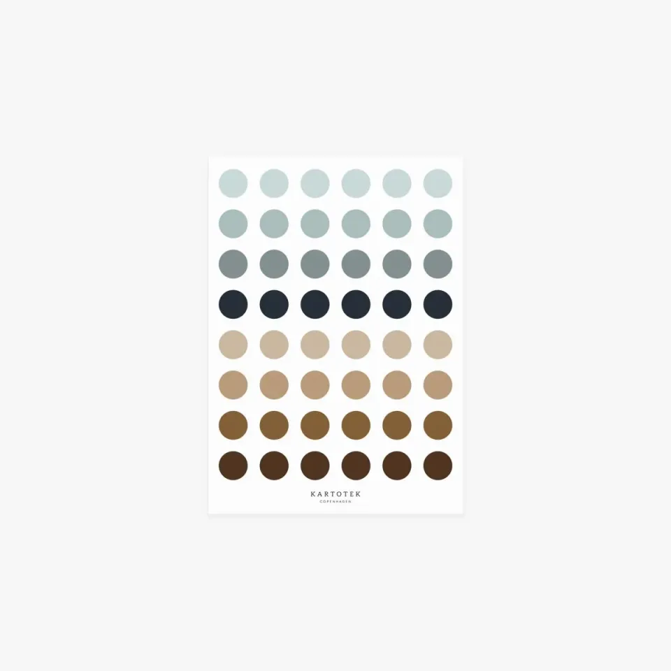 Kartotek Mini Dot Stickers Nature planche pastilles