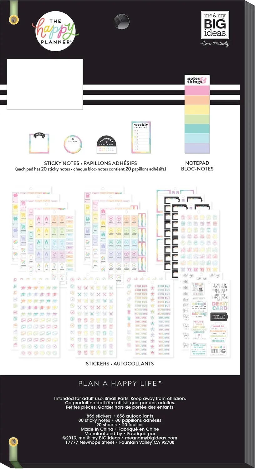 Happy Planner Budget livre accessoires 956 pièces épargne