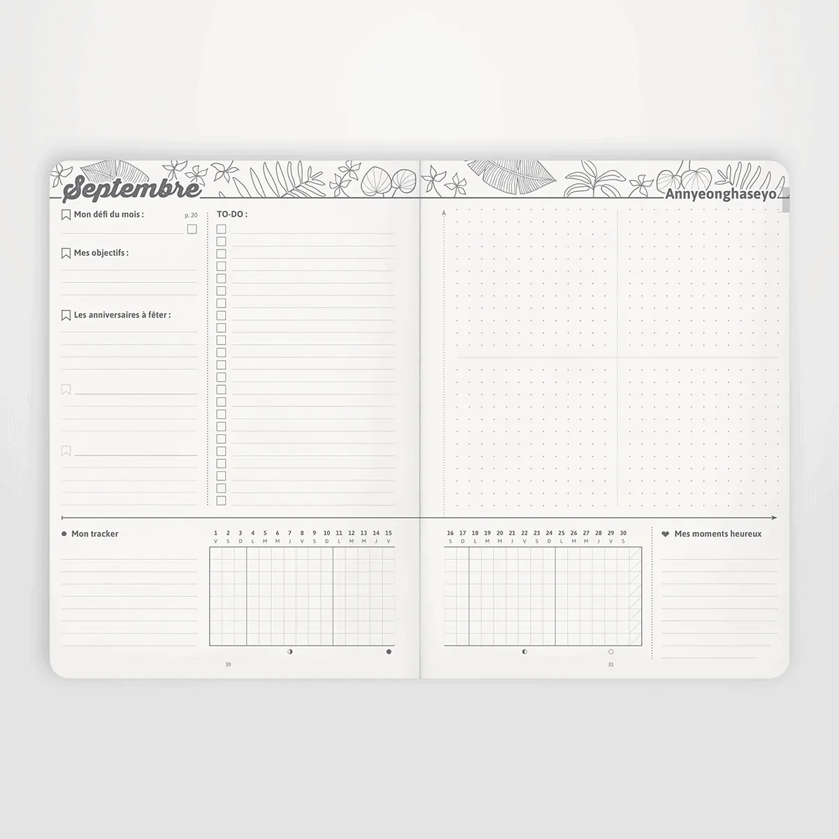 My365 My Agenda 2025/2026 agenda souple A5 bleu + jaquette camel