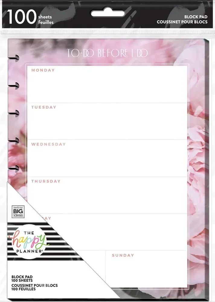 Happy Planner Wedding bloc-notes 100 feuilles mariage Classic