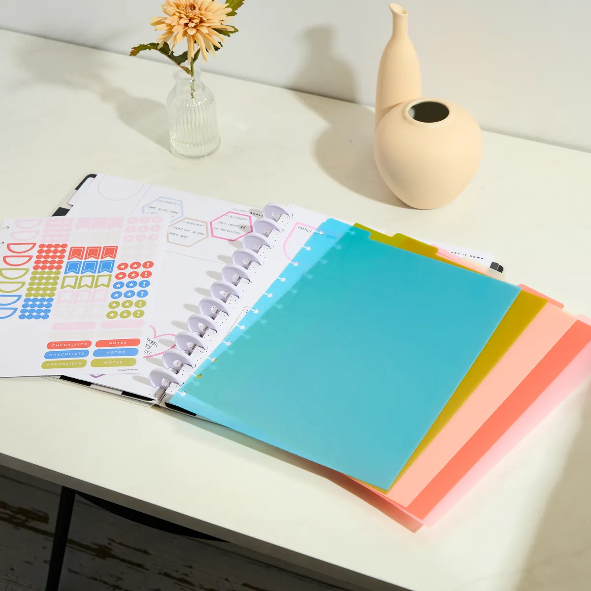 Happy Planner Bright Day intercalaires Big 5 plastique couleur