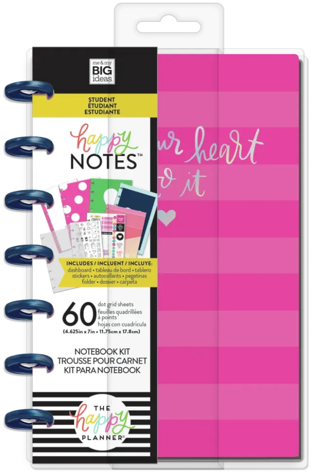 Happy Planner Think Happy Dot Grid Mini Notebook Kit carnet pointillé