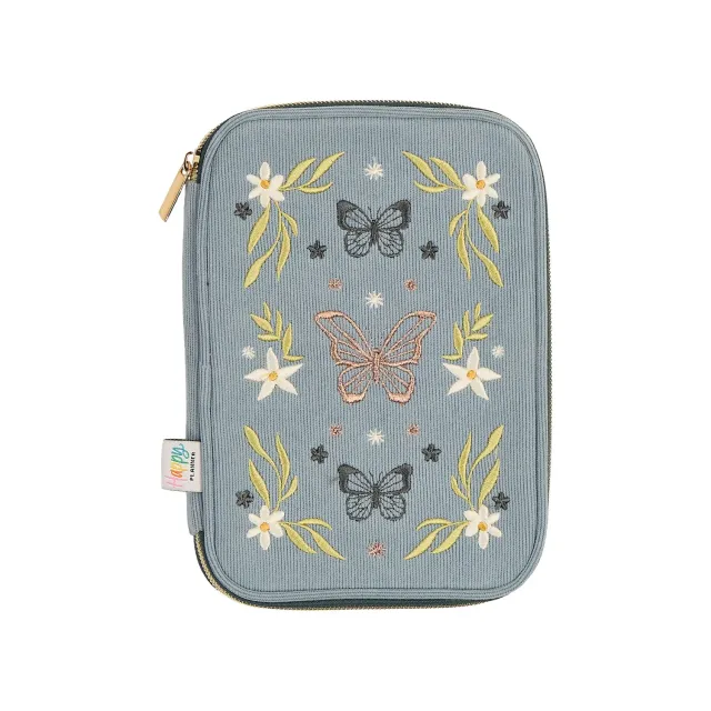 Happy Planner Wildflower Daydream trousse bleu velours brodé