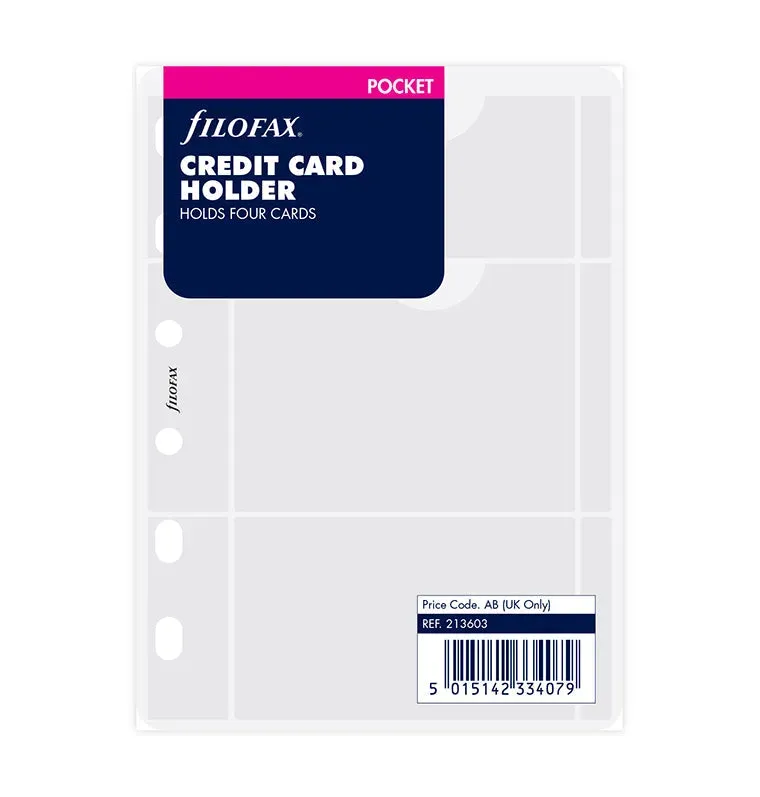Filofax Classic porte-cartes Pocket plastique transparent