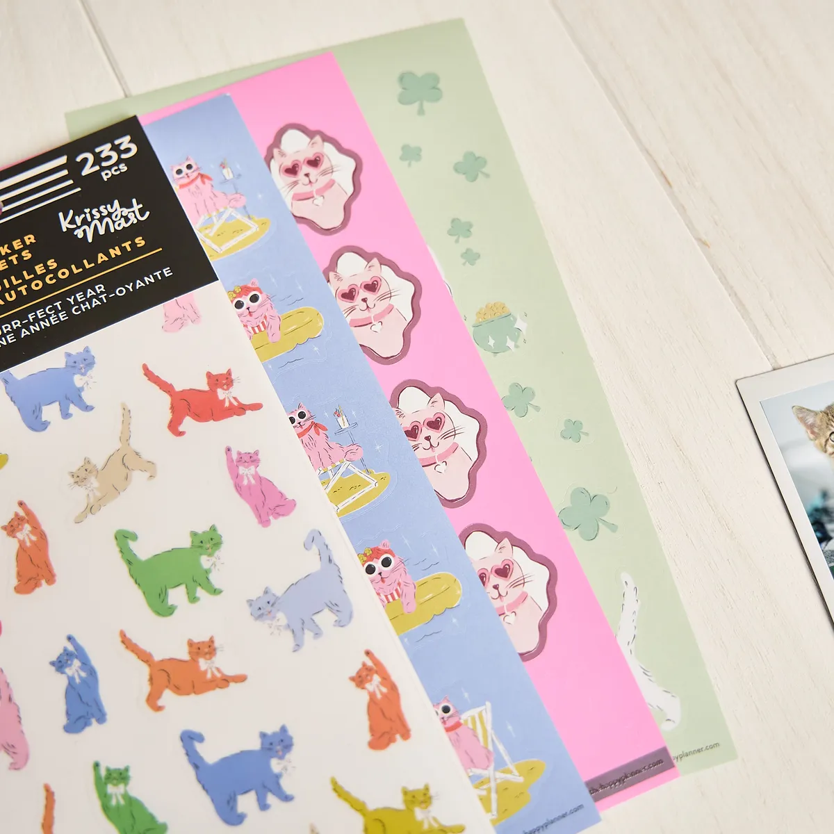 Happy Planner Purrfect Cats stickers chats 10 planches