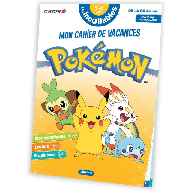 Les Incollables Pokémon Grande Section CP cahier vacances