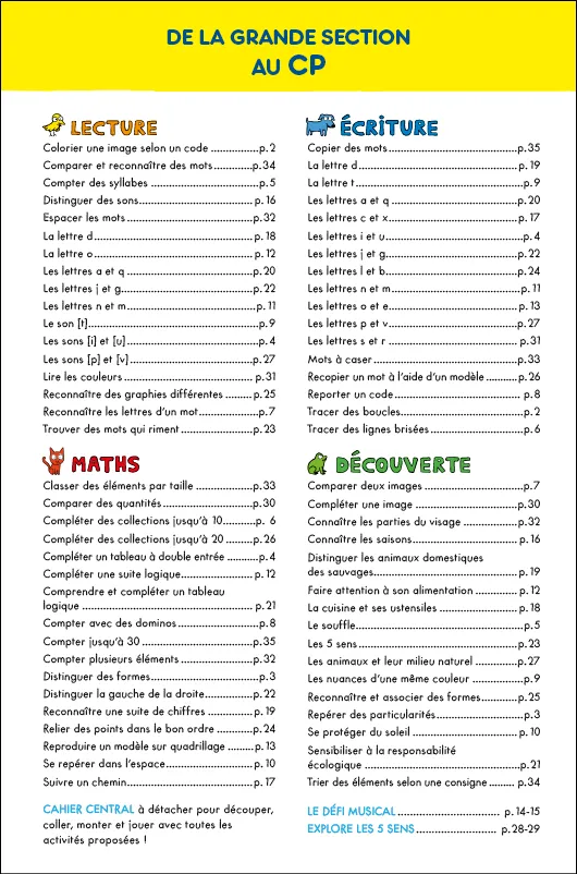 Les Incollables Simon Grande Section au CP cahier vacances 5-6 ans