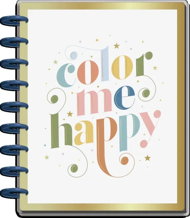 Happy Planner Bright Type agenda horizontal non daté 12 mois