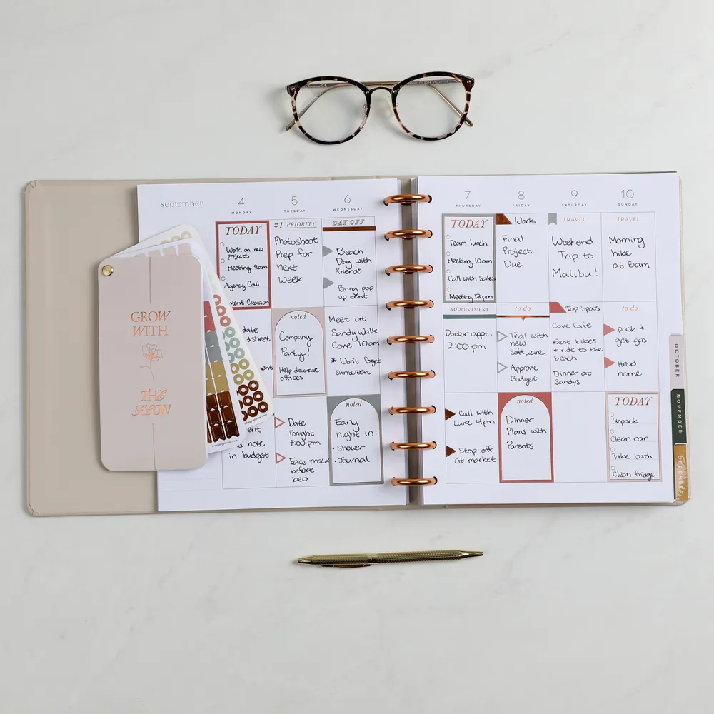 Happy Planner Work+Life Ivy Rose stickers 16 planches