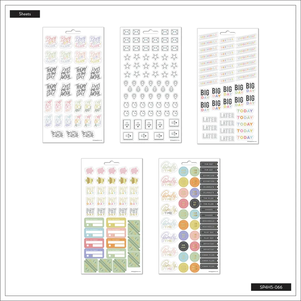 Happy Planner Essentials stickers agenda organisation x5