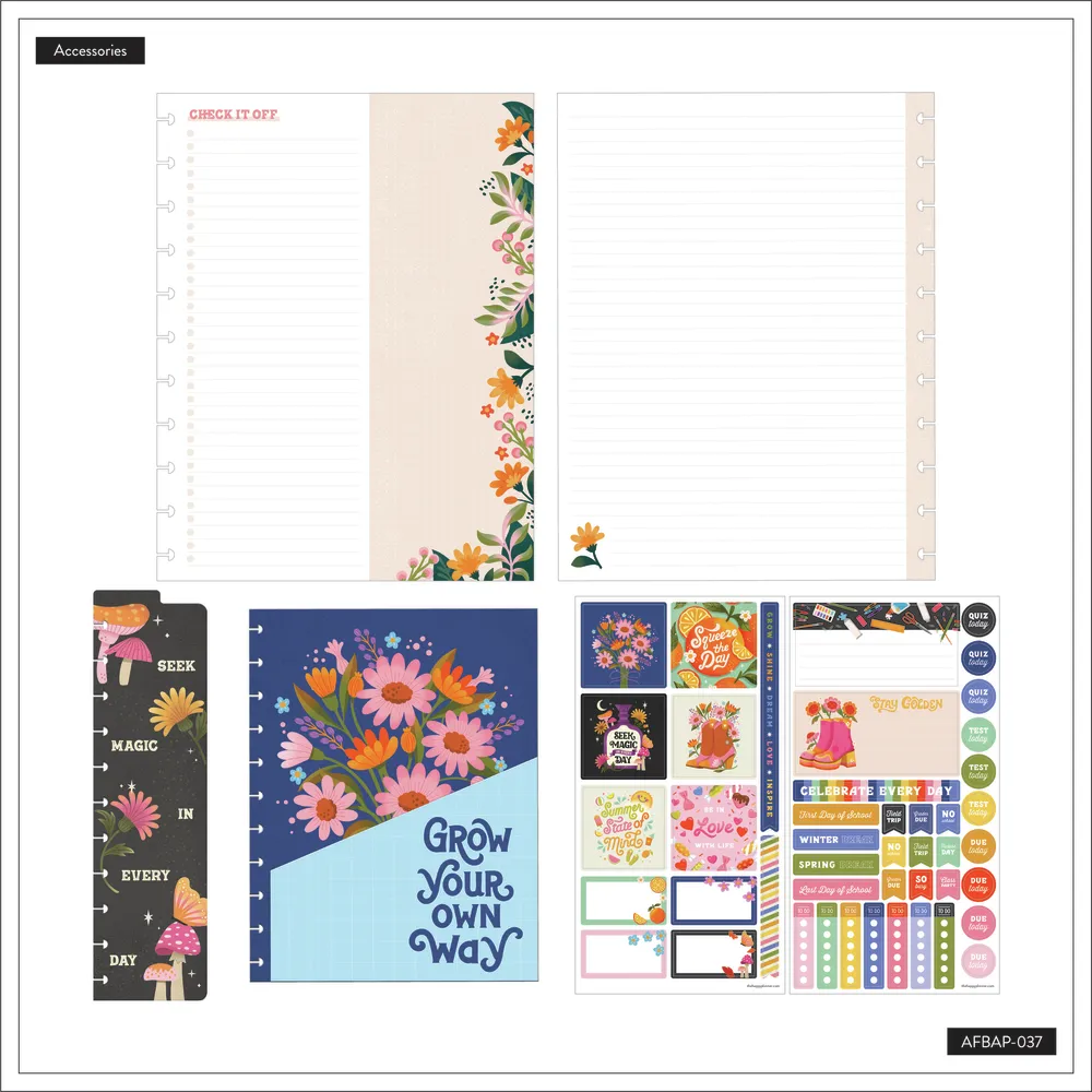 Happy Planner Jess Miller pack accessoires Big teacher saisons