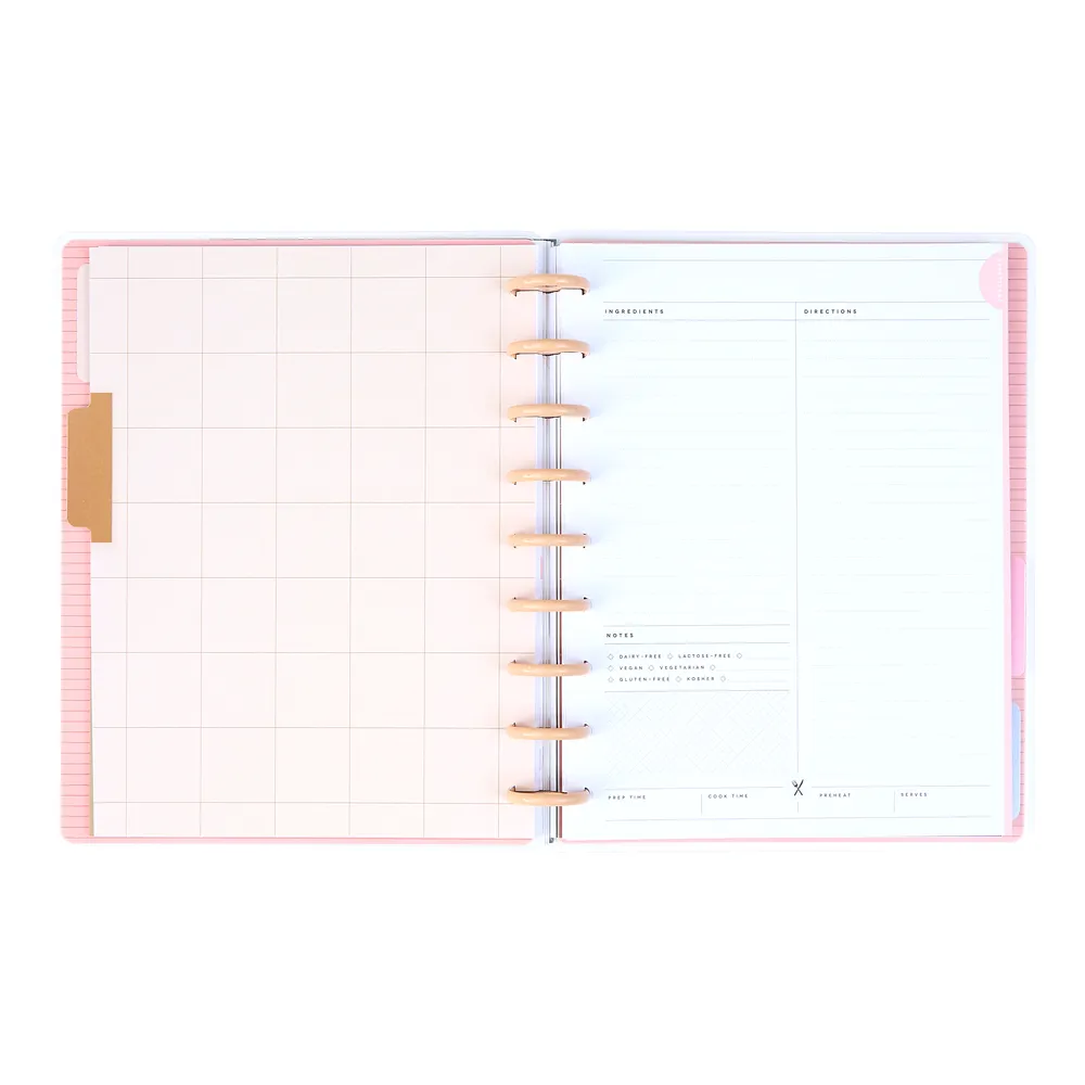 Happy Planner Savory Food journal recettes Classic 80 feuilles salé