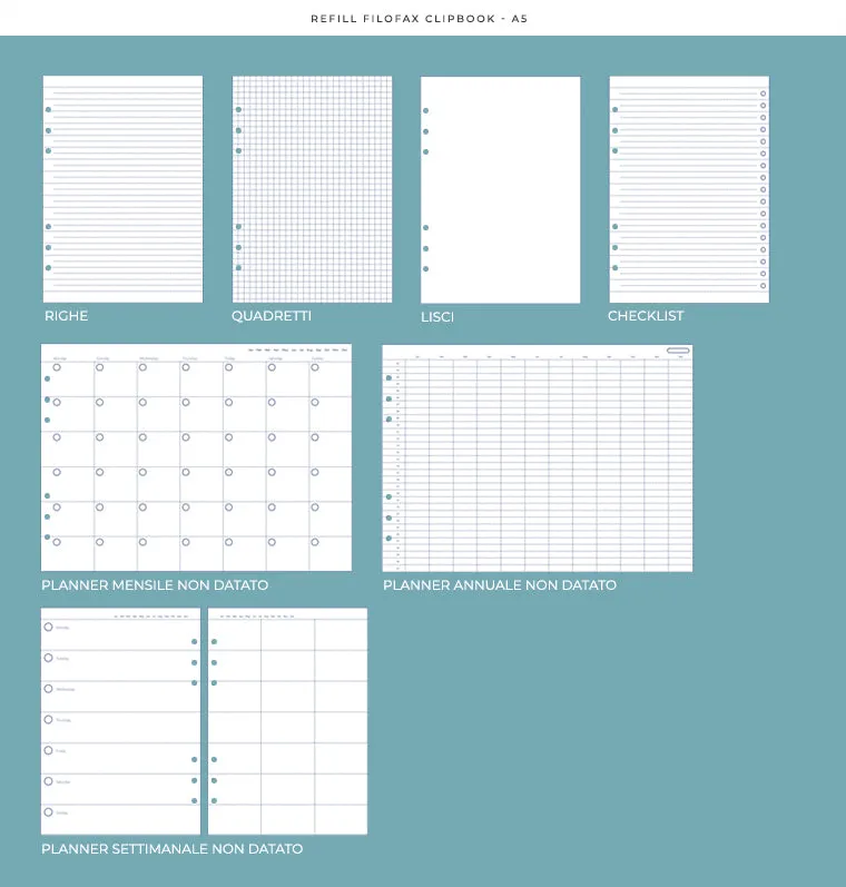 Filofax Clipbook Classic organiseur A5 noir monochrome