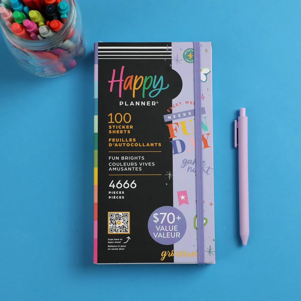 Happy Planner Fun Brights méga stickers 4666 pièces