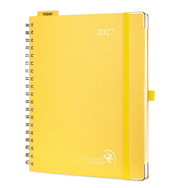 Poprun WEHB5-27 agenda semainier 2027 8x10 jaune clair