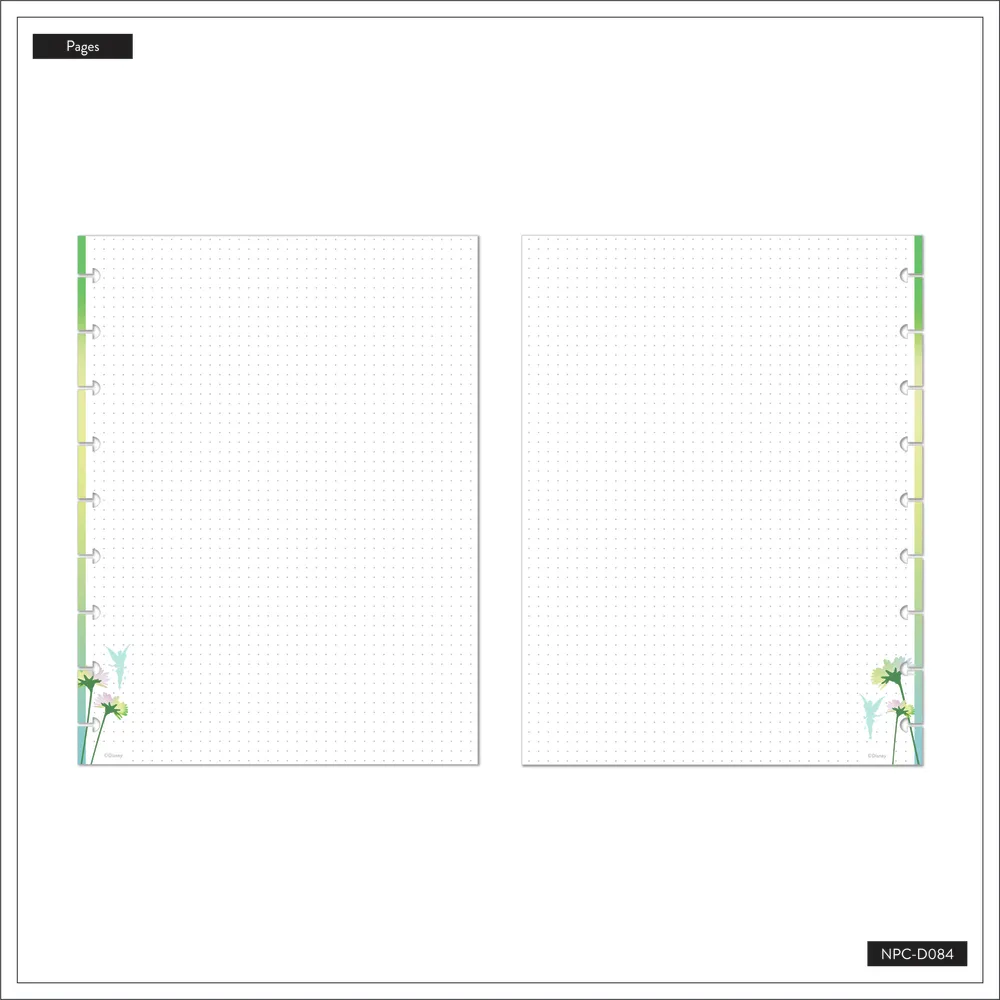 Happy Planner Disney Tinker Bell carnet pointillé 60 feuilles