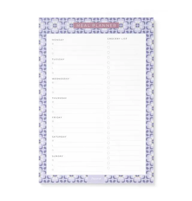 Filofax Mediterranean bloc repas magnétique frigo 60 feuilles