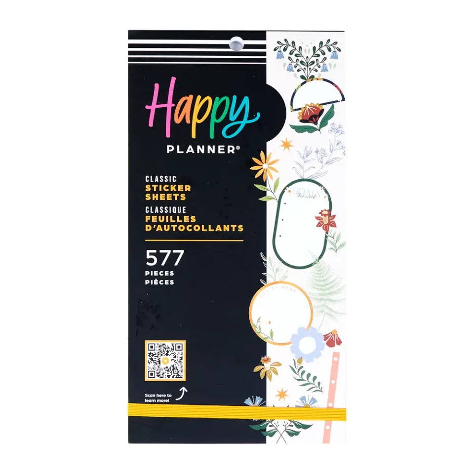 Happy Planner Forest Flowers stickers 30 feuilles nature