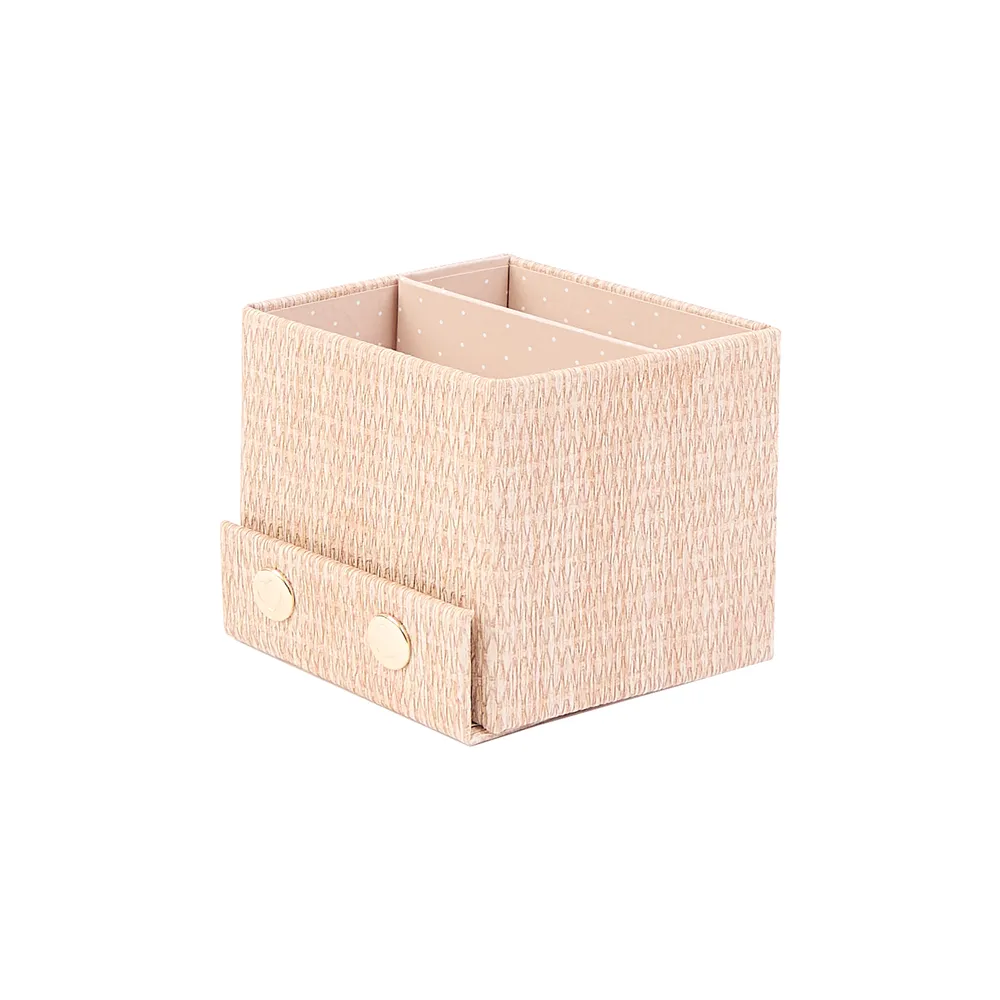 Happy Planner Woven Tan kit rangement 3 boîtes beige tissé