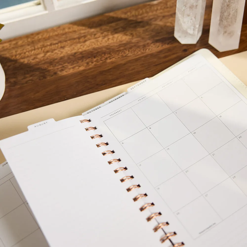 Happy Planner Citrine 2027 Ivory Diagonals agenda Classic spirale 12 mois