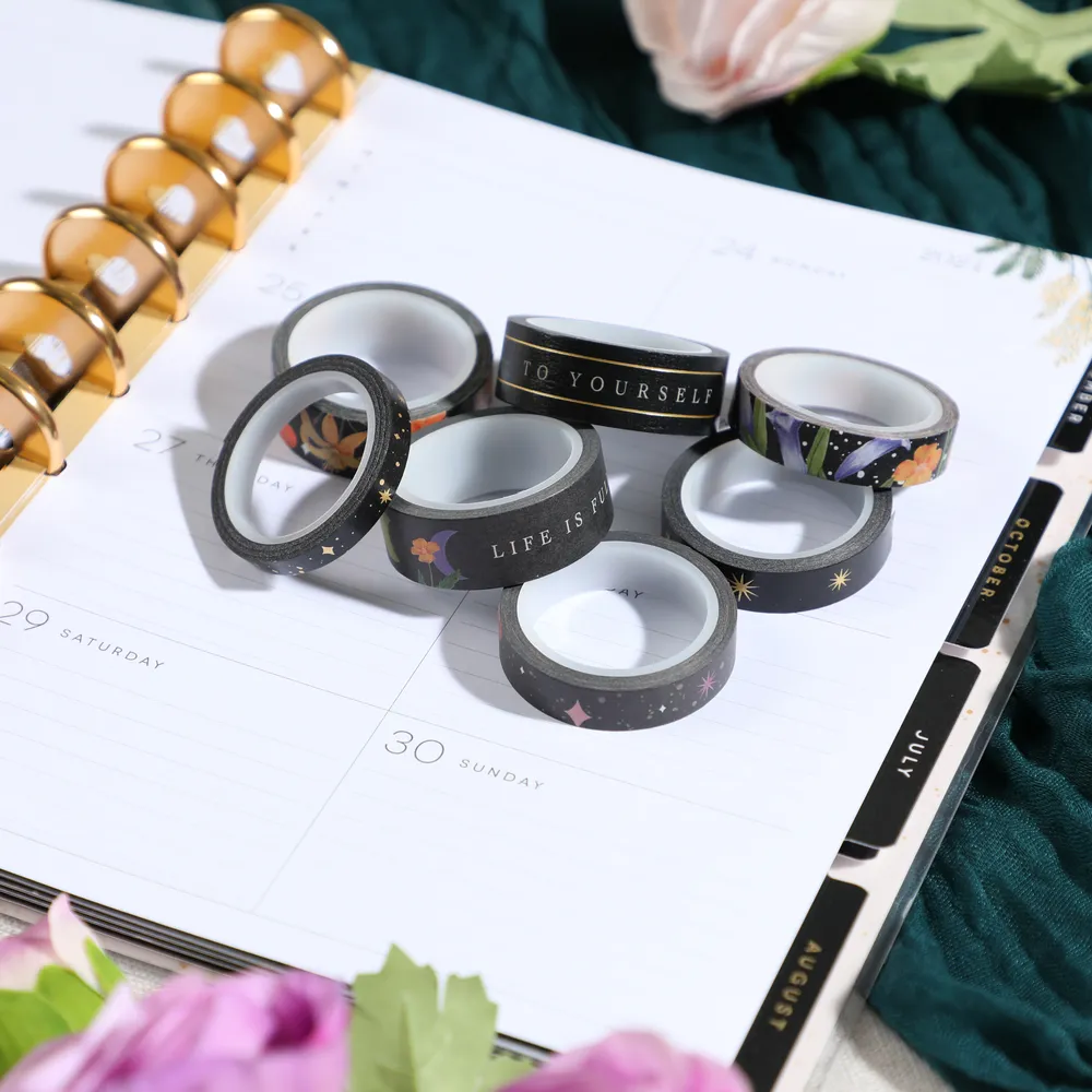 Happy Planner Grounded Magic washi tape floral lot de 7