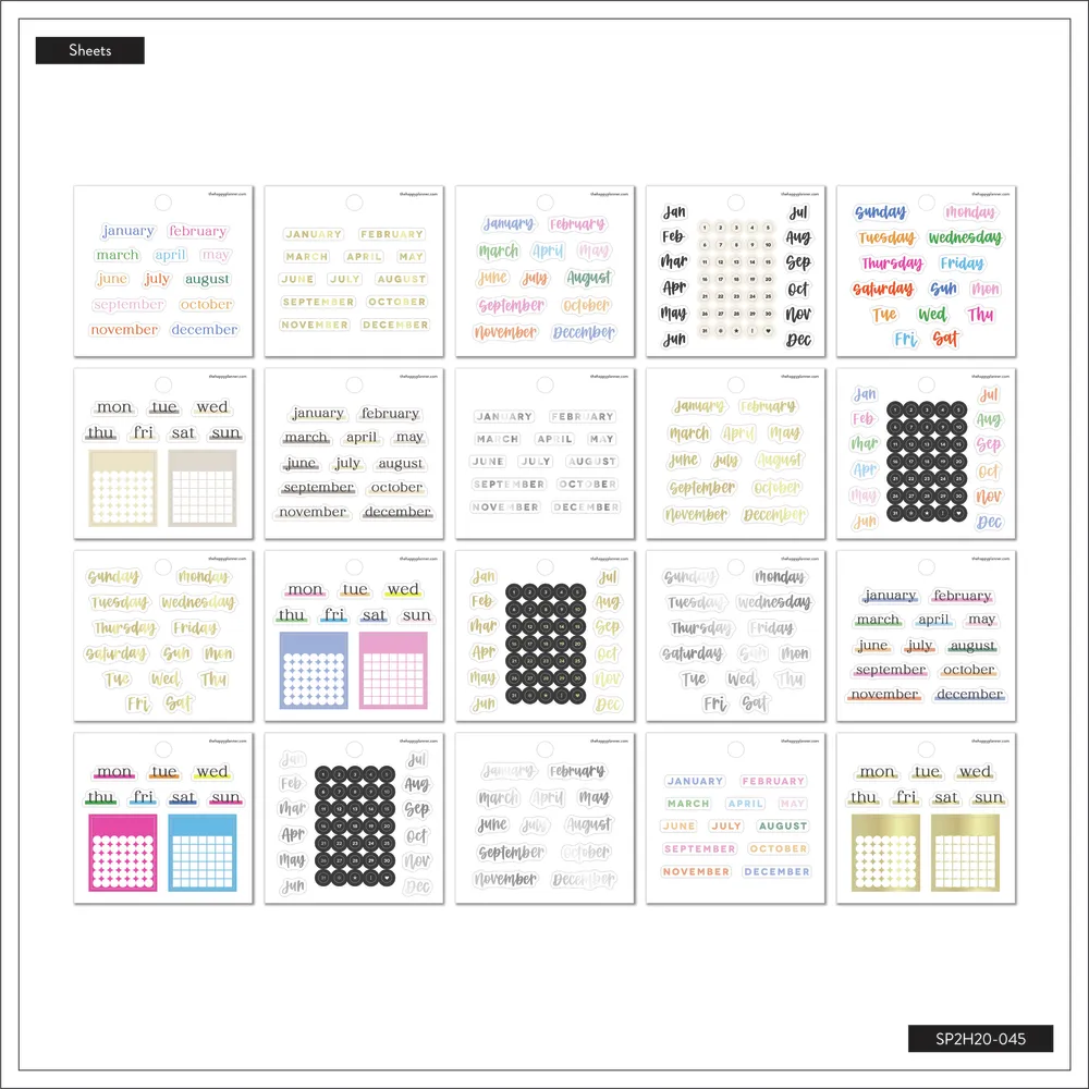 Happy Planner Journaling Monthly Essentials mini stickers