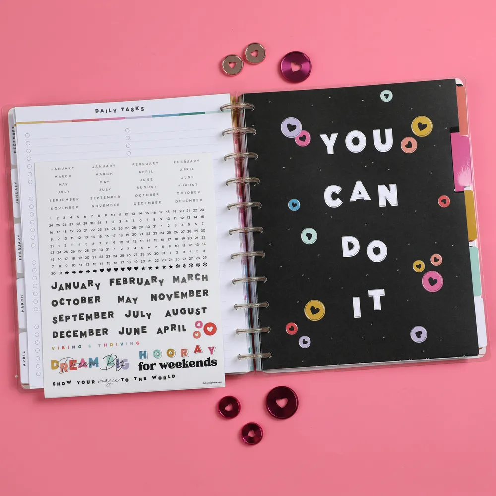 Happy Planner Happy Brights extension Big 6 mois 470 pièces