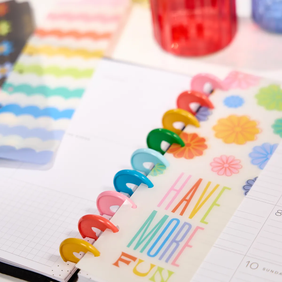 Happy Planner Happy Outlines Classic marque-pages lot de 3 plastique