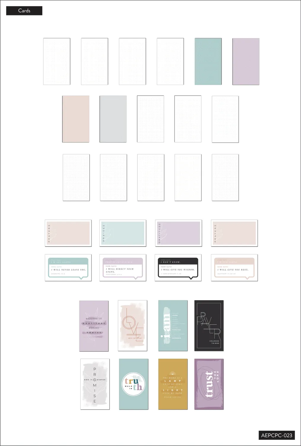 Happy Planner Simple Faith compagnon Classic 169 pièces foi