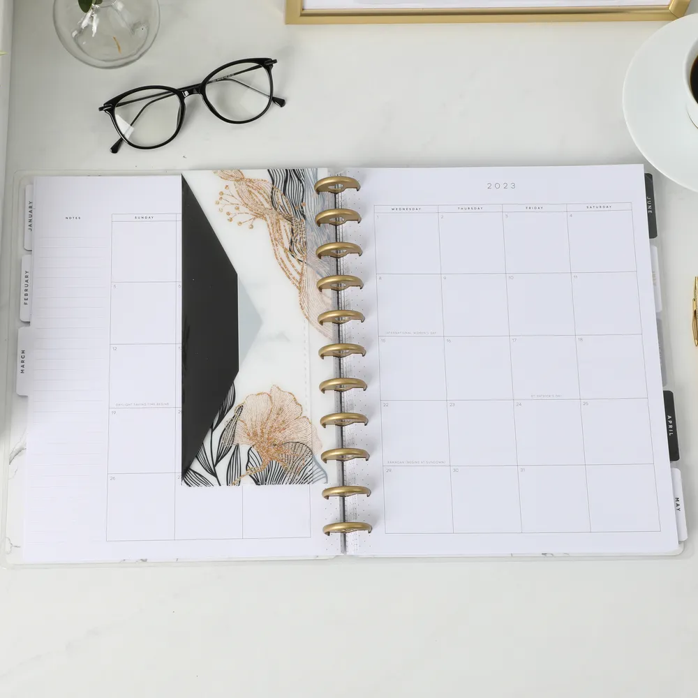 Happy Planner Gold & Black pochettes à anneaux lot 3 noir doré