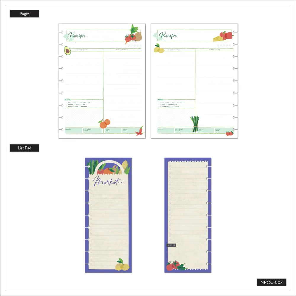 Happy Planner Cooking 101 organiseur recettes classic 81 feuilles