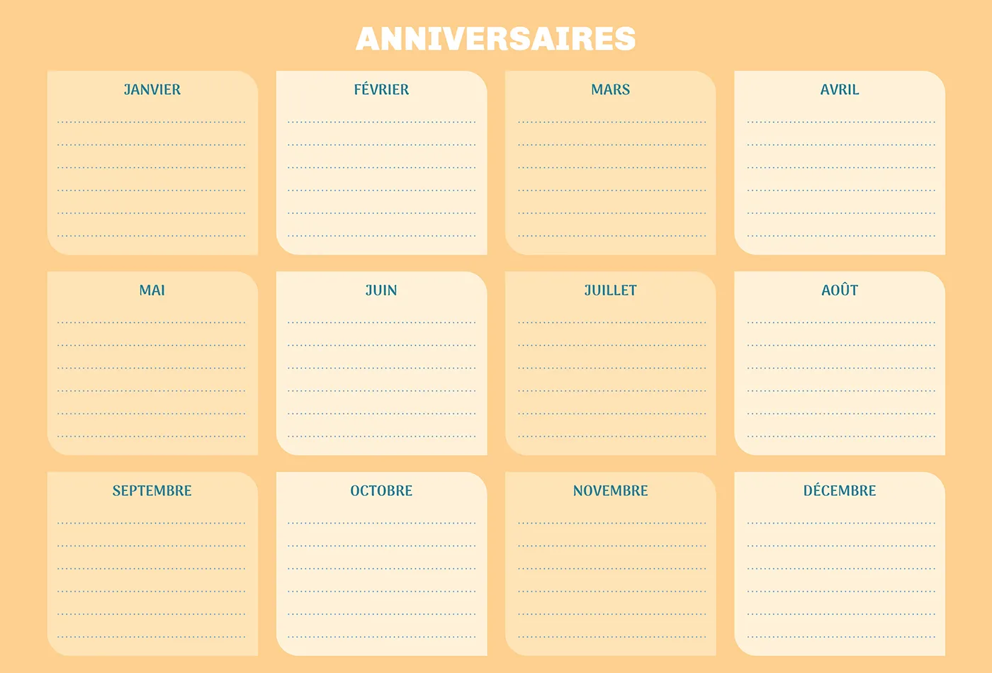 Frigobloc Ultra Simple calendrier familial aimanté sept 2024-déc 2025