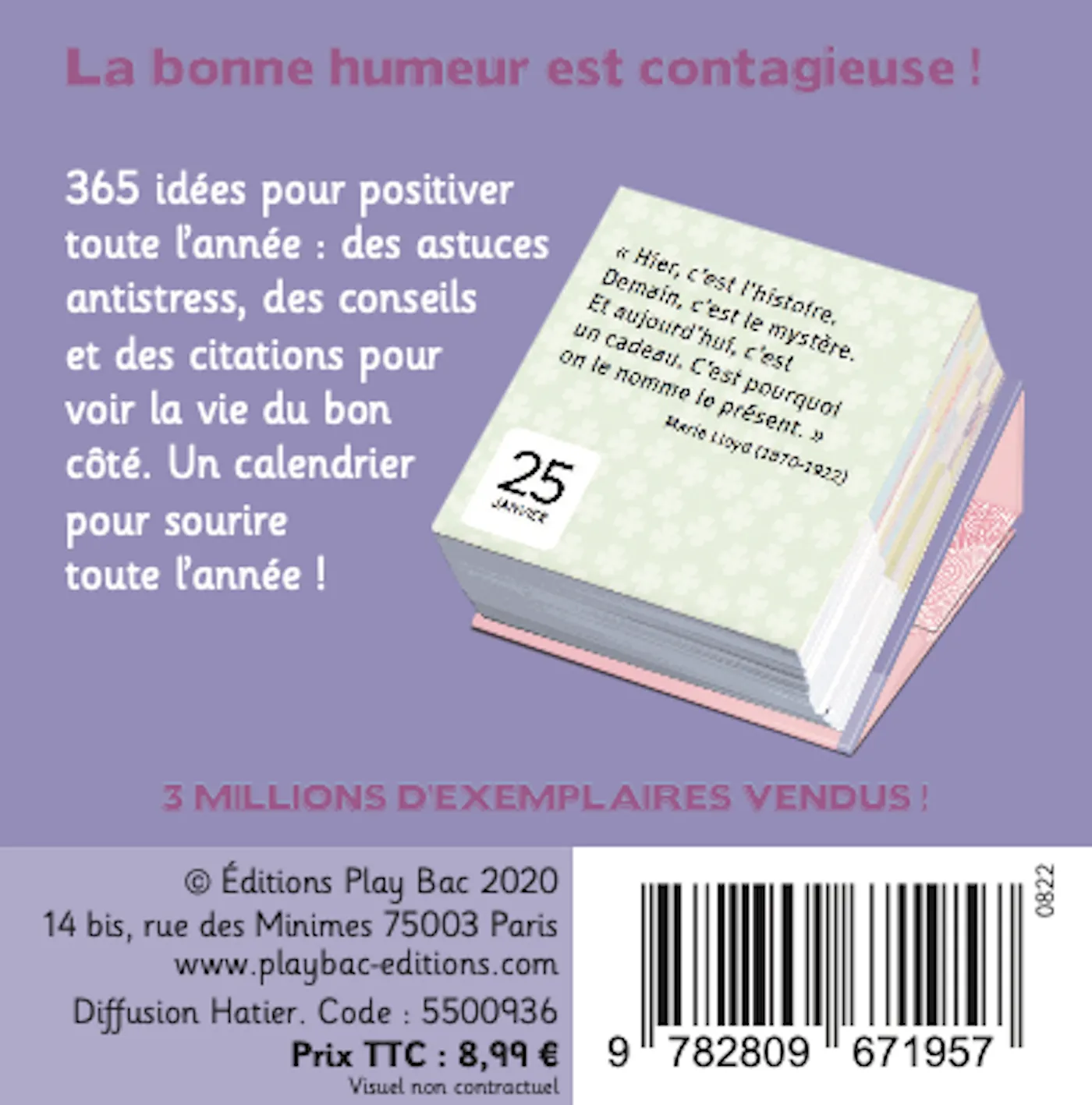 Frigobloc 365 Idées positives mini calendrier positif
