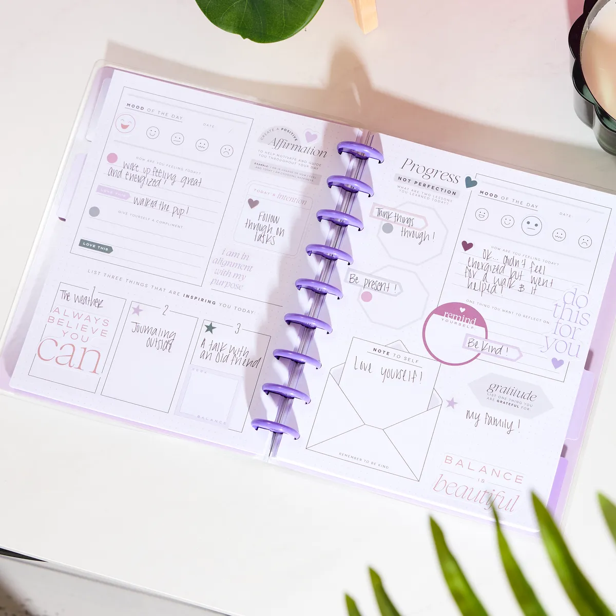 Happy Planner Reflect & Grow journal guidé classic 80 feuilles