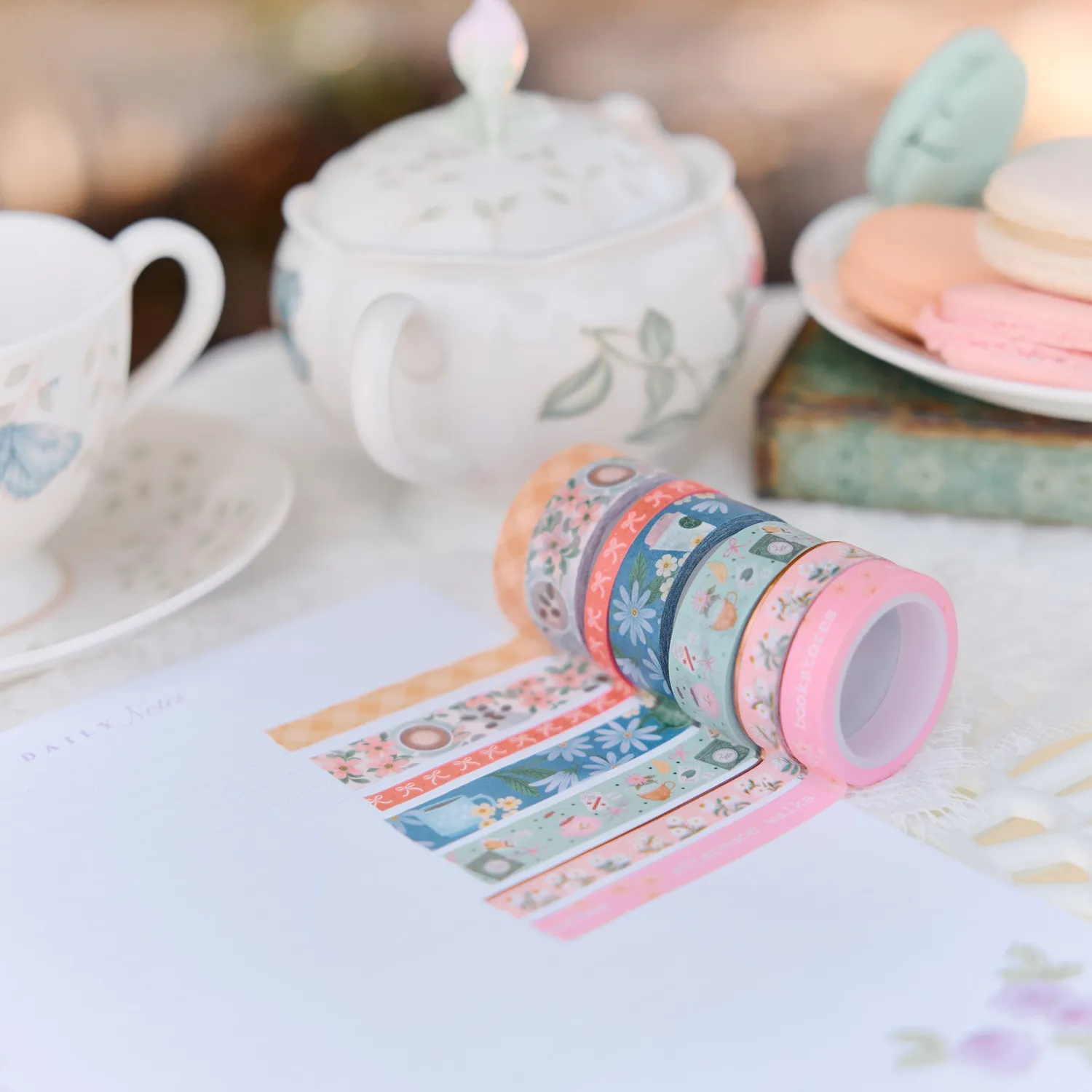 Happy Planner Petal Press washi tape fleurs lot 7 rouleaux