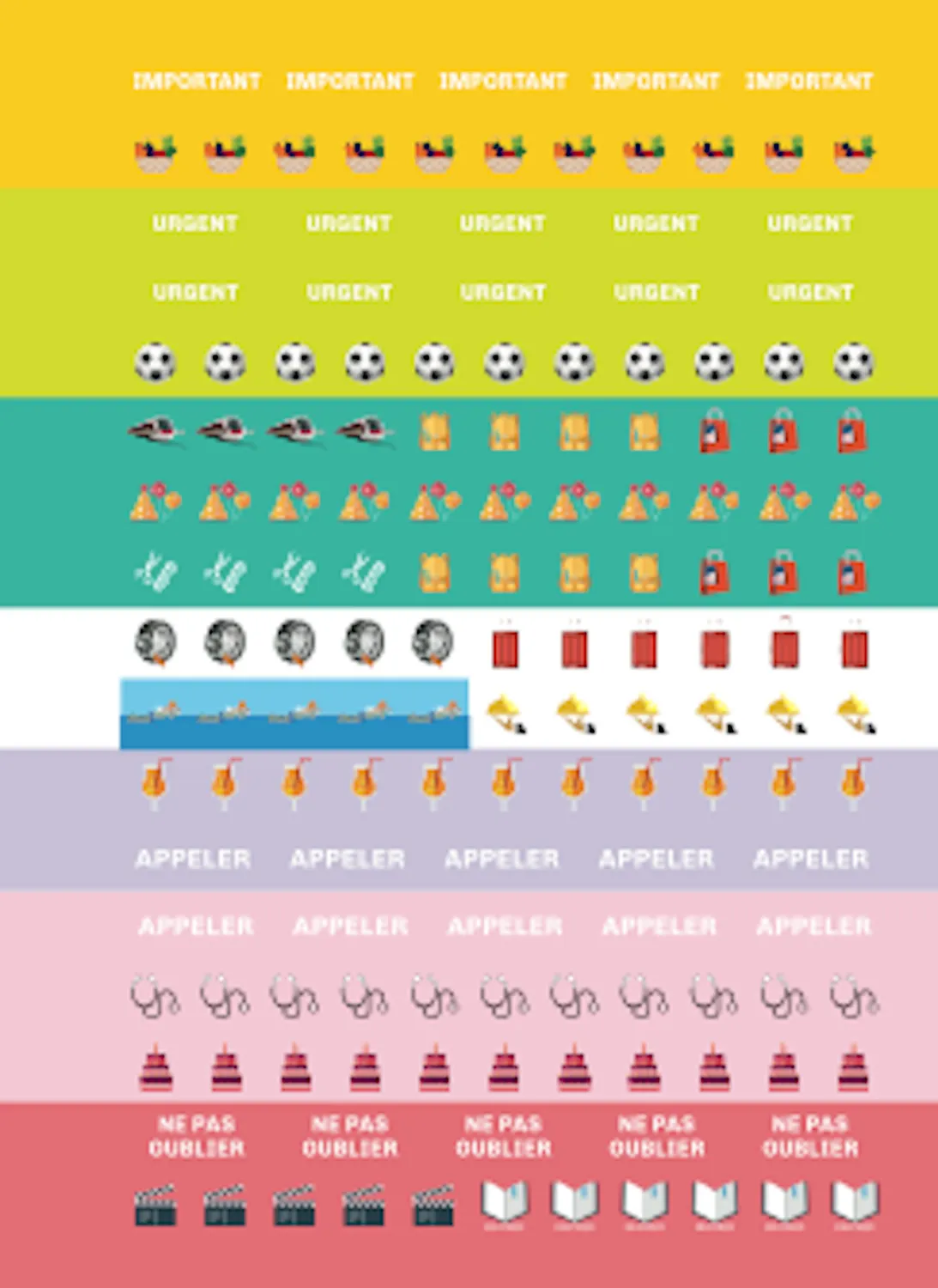 Frigobloc Mini Ultra Simple calendrier famille 16 mois aimanté