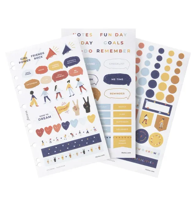Filofax Together stickers repositionnables 6 feuilles