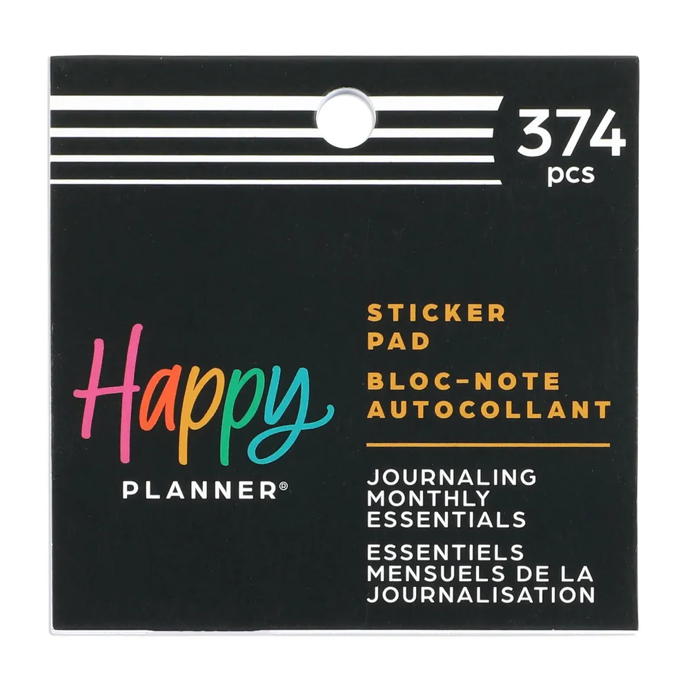 Happy Planner Journaling Monthly Essentials mini stickers
