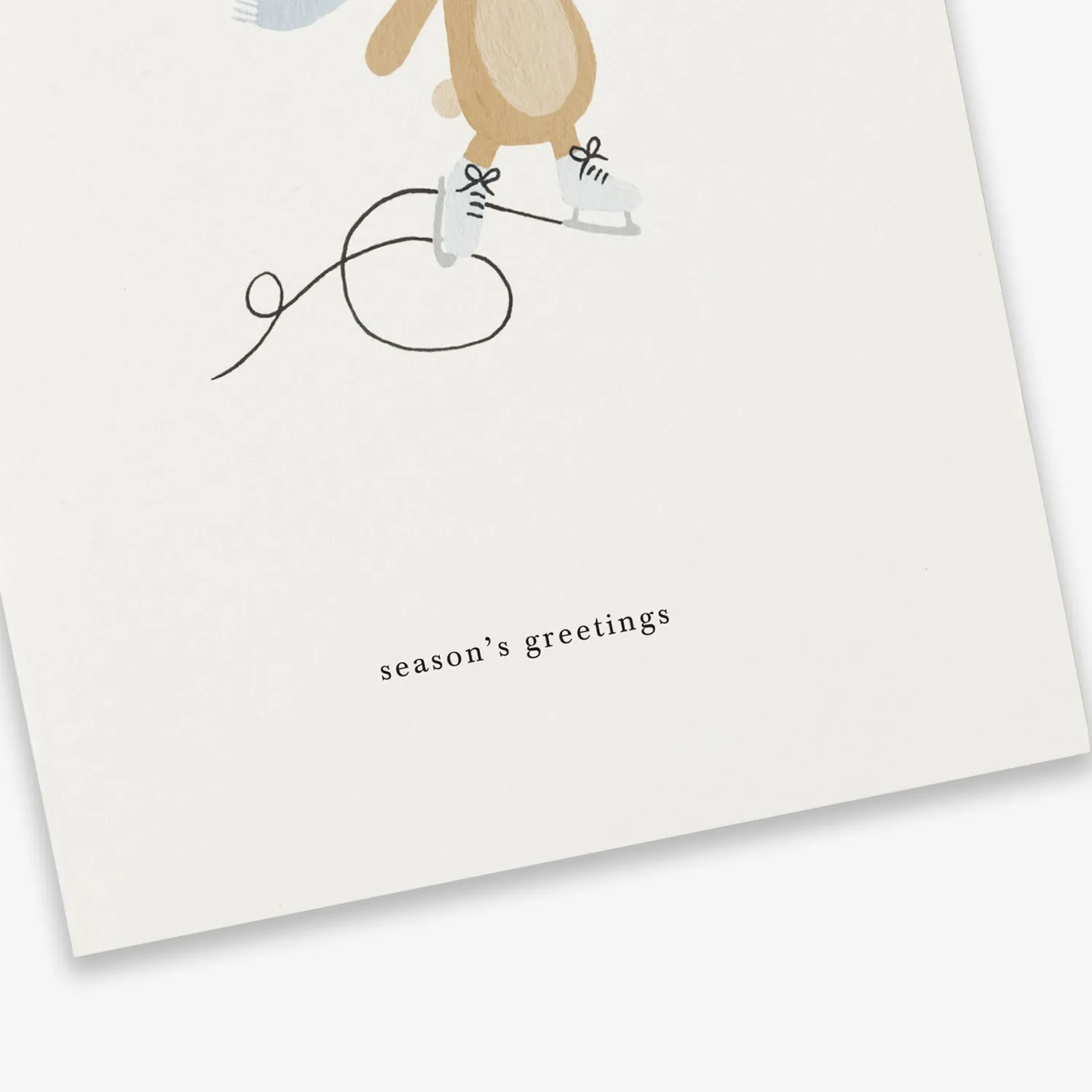 Kartotek Ice Skating Bunny carte Noël lapin enveloppe