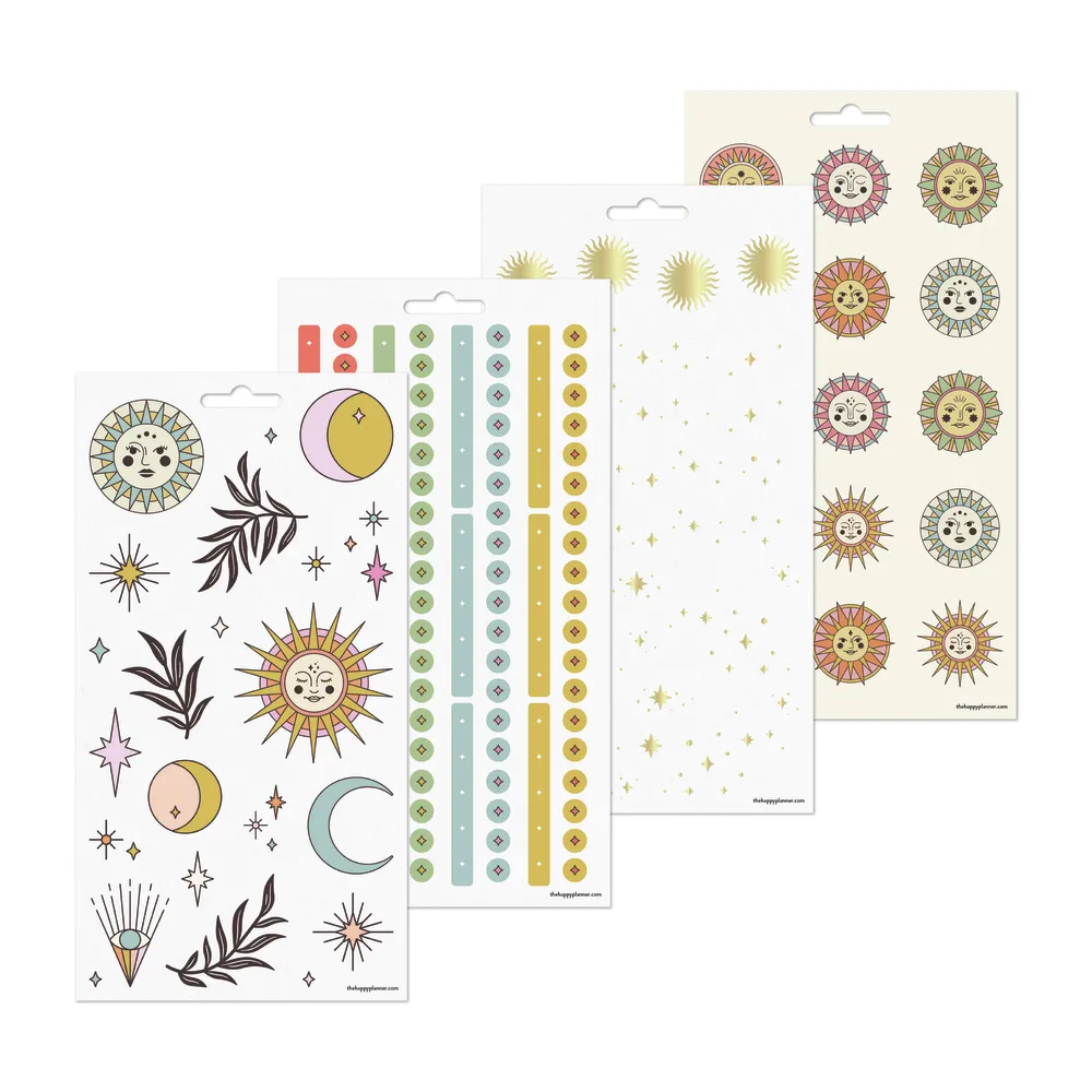 Happy Planner Desert Mystic stickers 10 feuilles 308 pcs lune