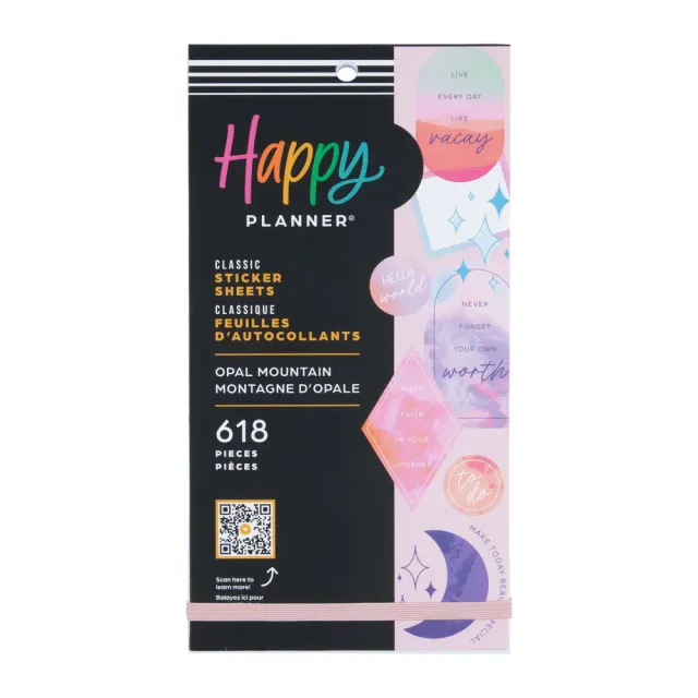 Happy Planner Opal Mountain stickers agenda 30 feuilles 618