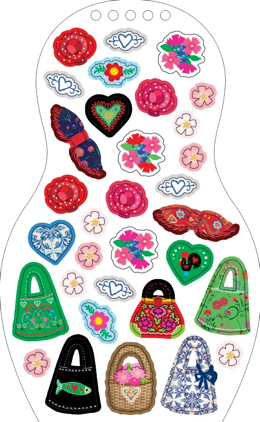 Frigobloc Minimiki Rosa au Portugal carnet créatif stickers