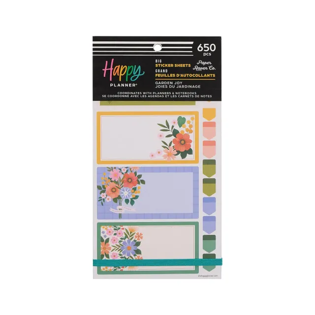 Happy Planner Garden Joy Teacher stickers Big 30 feuilles