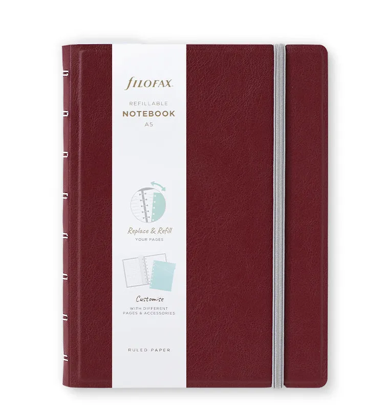 Filofax Contemporary carnet rechargeable A5 bordeaux ligné