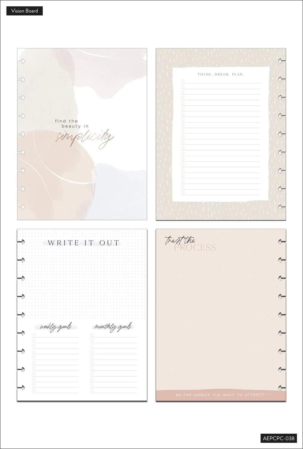 Happy Planner Neutral Leopard kit accessoires Classic