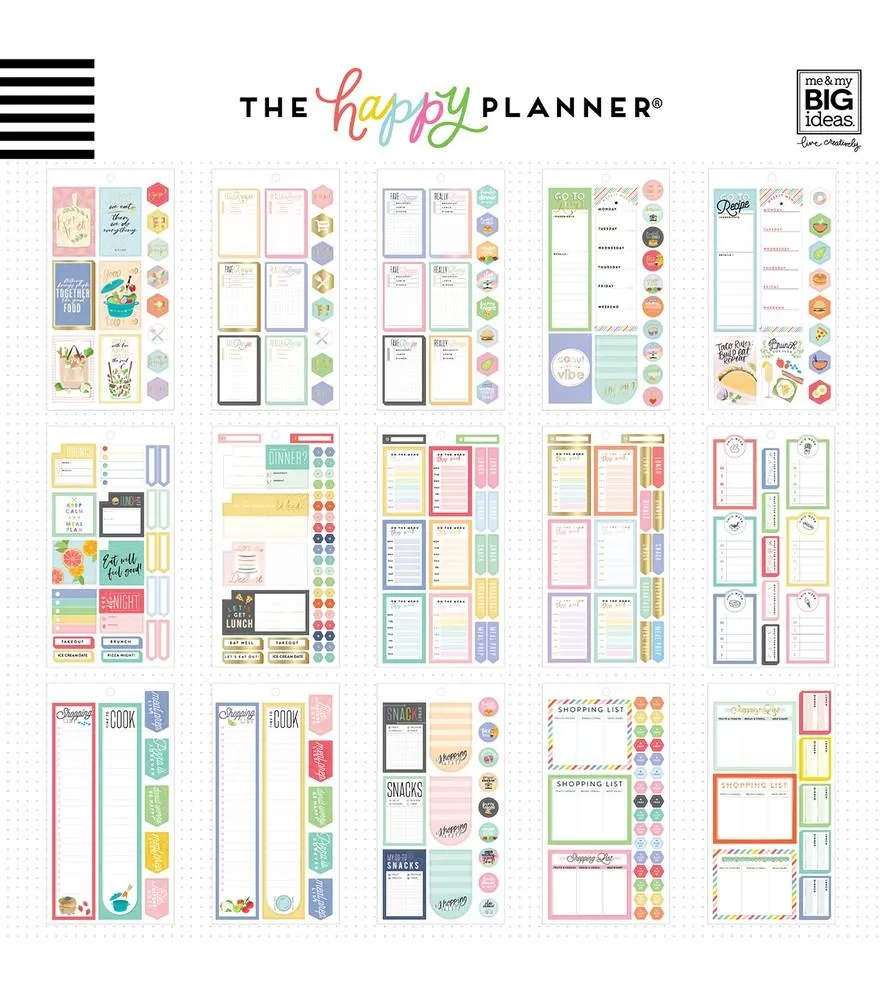 Happy Planner Value Pack stickers Yum Classic 714 pièces